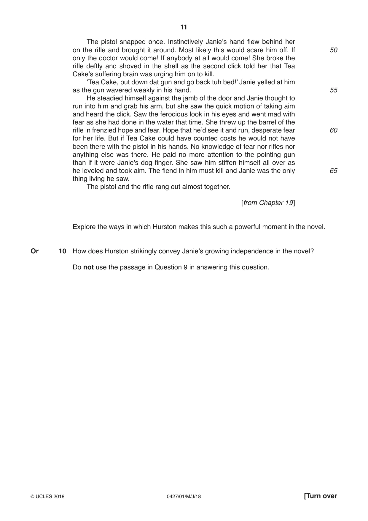 Cambridge IGCSE English - Literature (BES) 0427 2018 May/June Paper 1 · Variant 0 question paper, page 11 of 16