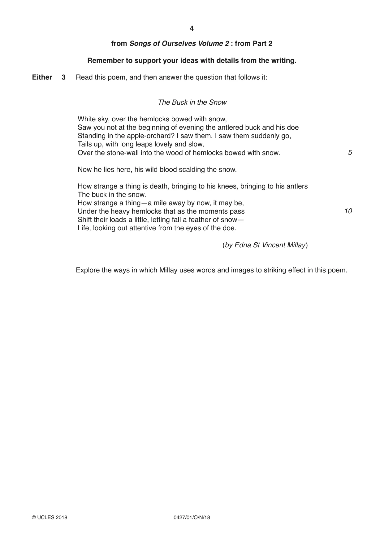 Cambridge IGCSE English - Literature (BES) 0427 2018 Oct/Nov Paper 1 · Variant 0 question paper, page 4 of 16
