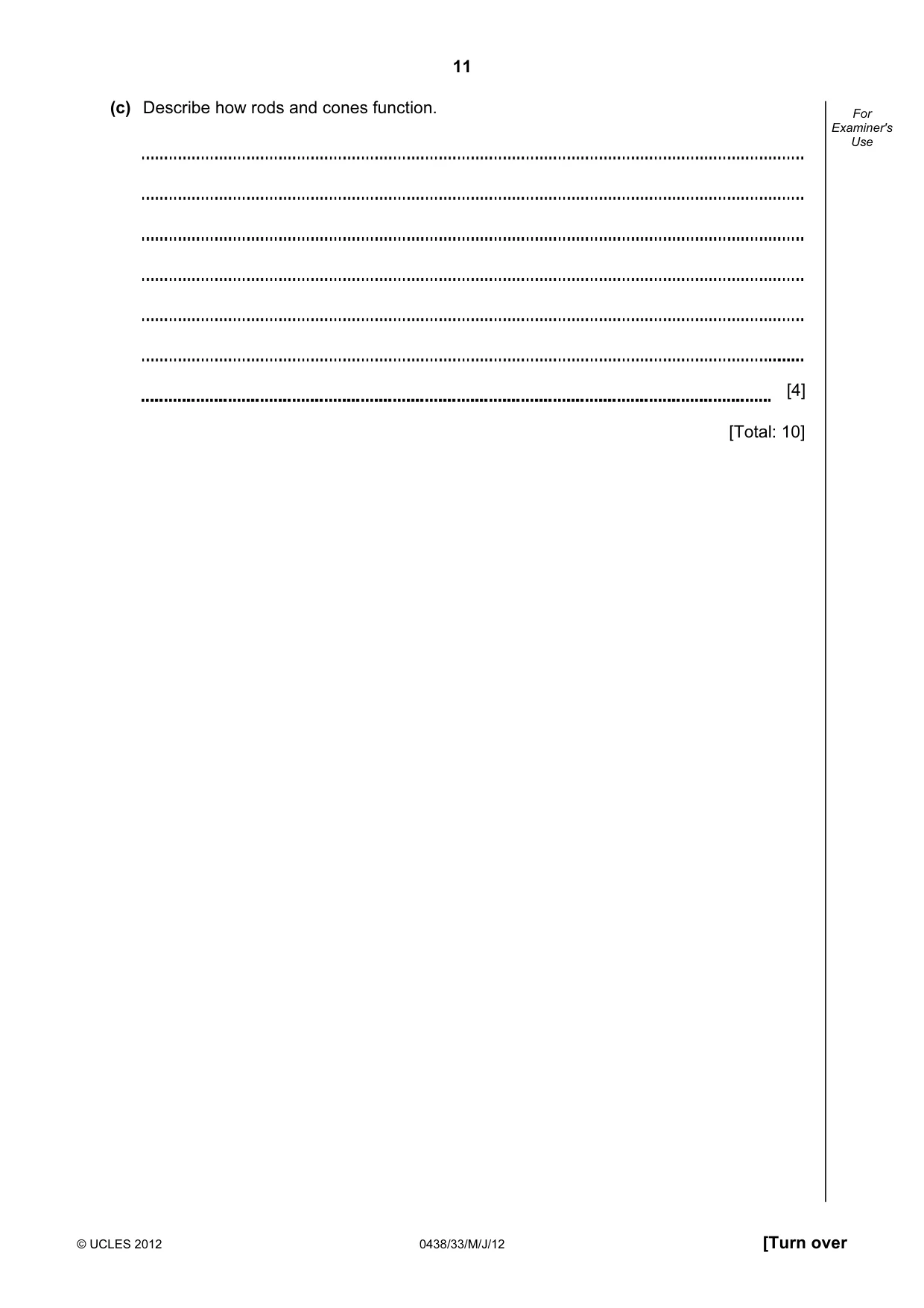 Cambridge IGCSE Biology (BES) 0438 2012 May/June Paper 3 · Variant 3 question paper, page 11 of 24