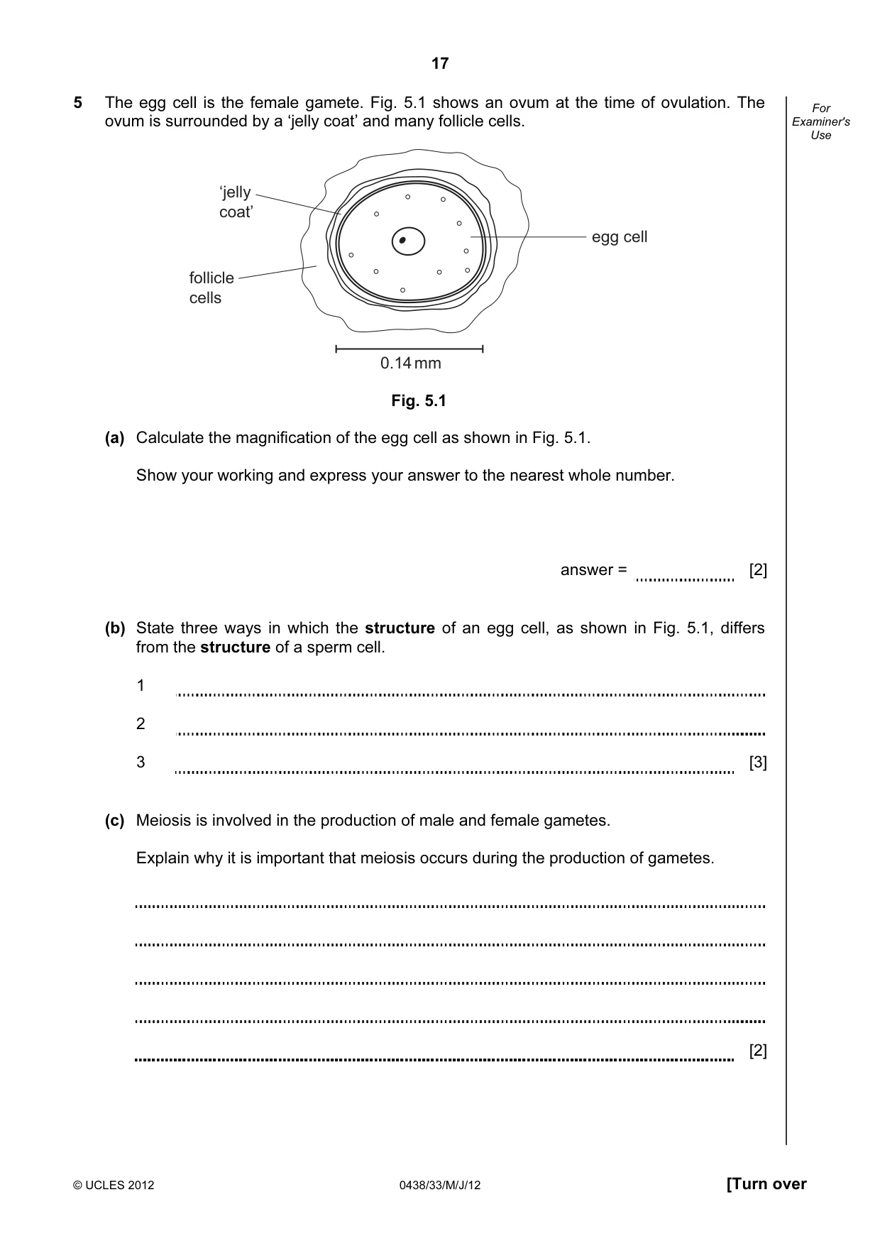 Cambridge IGCSE Biology (BES) 0438 2012 May/June Paper 3 · Variant 3 question paper, page 17 of 24