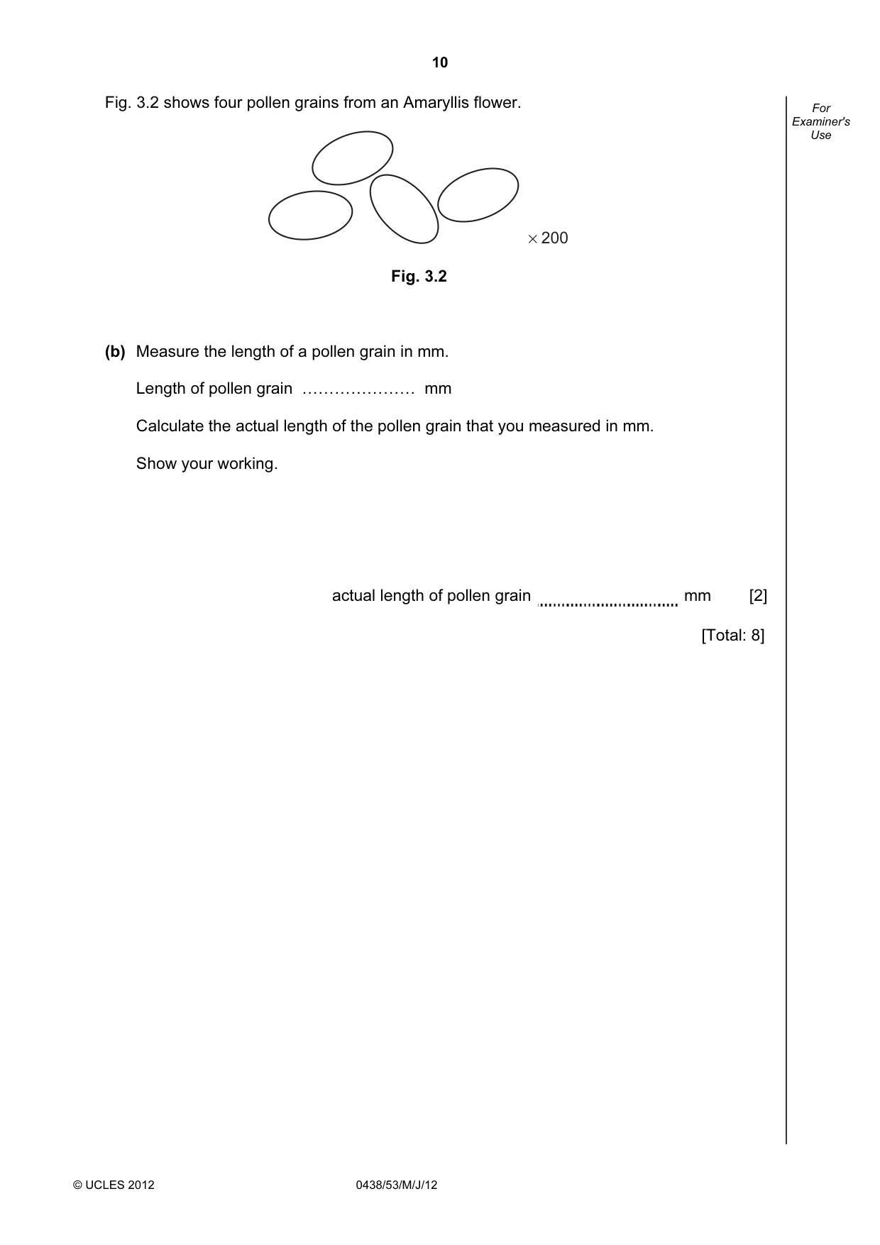 Cambridge IGCSE Biology (BES) 0438 2012 May/June Paper 5 · Variant 3 question paper, page 10 of 12