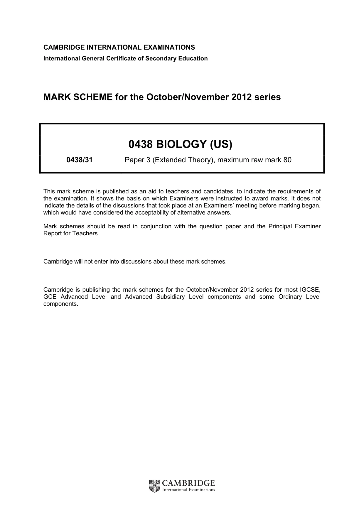 Mark scheme, page 1 of 11