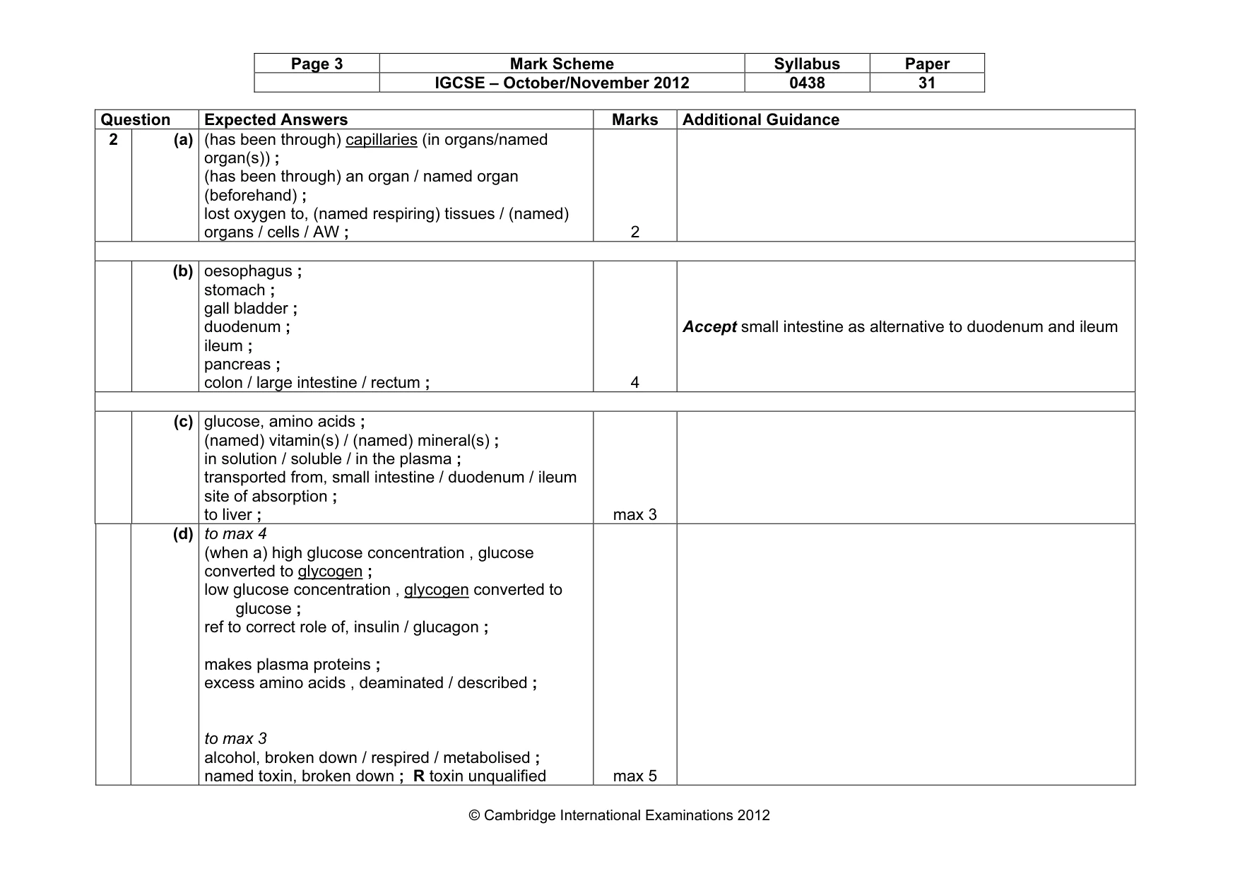 Mark scheme, page 3 of 11