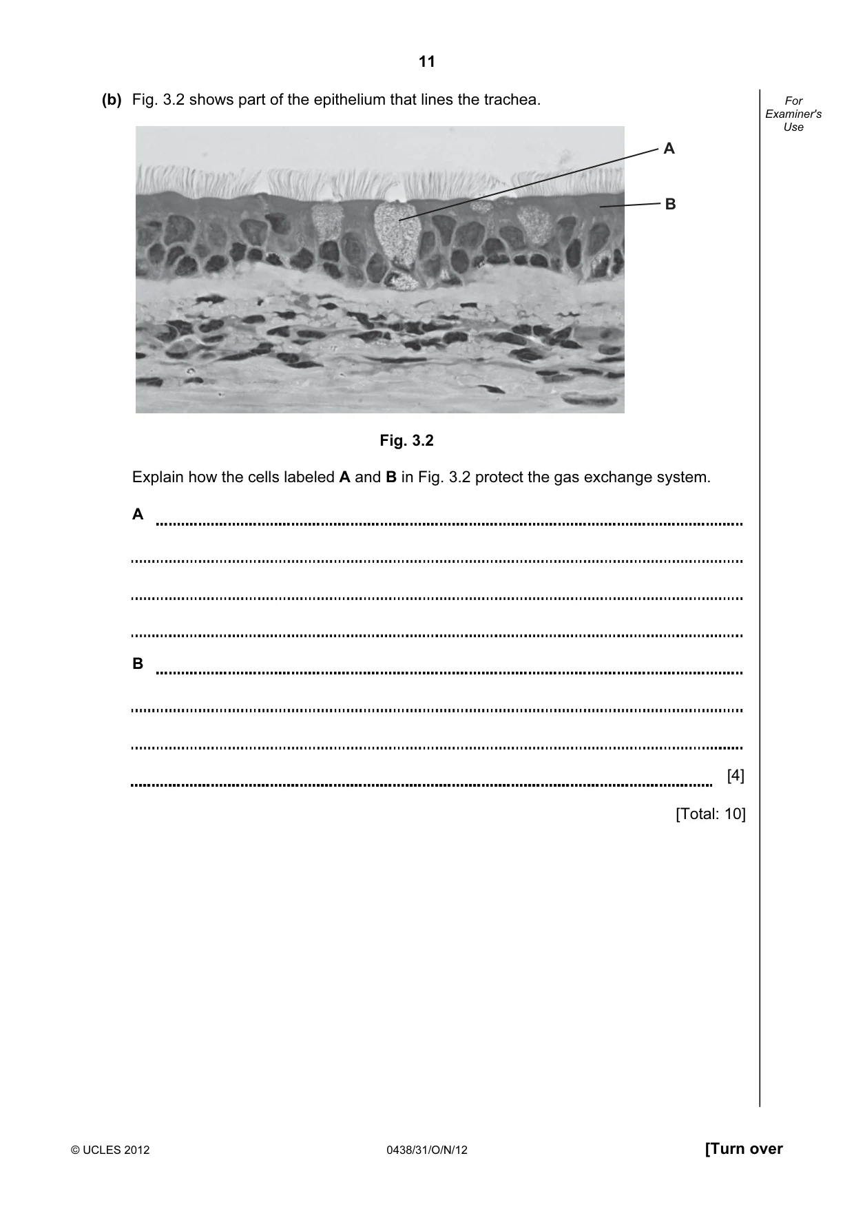 Cambridge IGCSE Biology (BES) 0438 2012 Oct/Nov Paper 3 · Variant 1 question paper, page 11 of 24