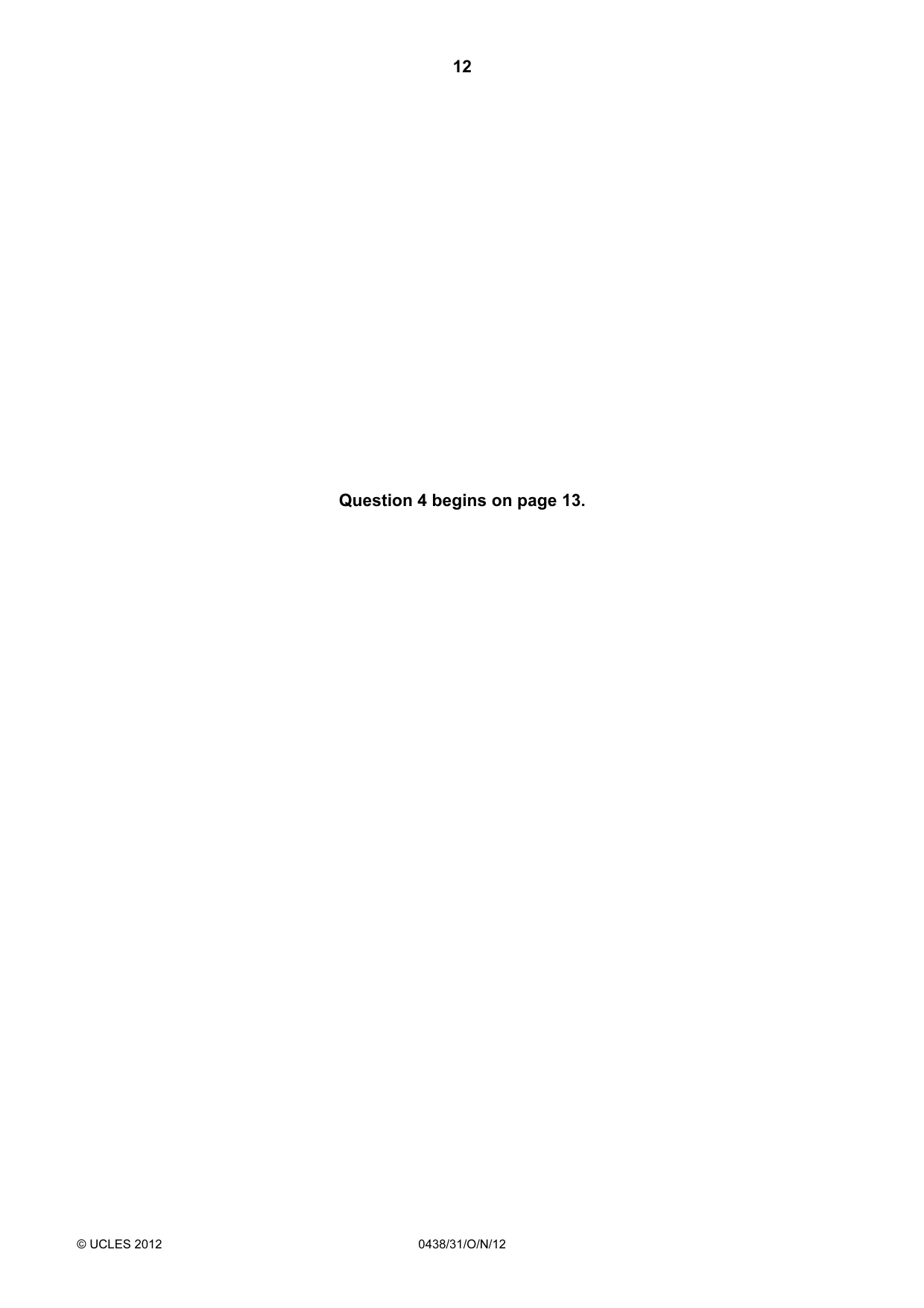 Cambridge IGCSE Biology (BES) 0438 2012 Oct/Nov Paper 3 · Variant 1 question paper, page 12 of 24