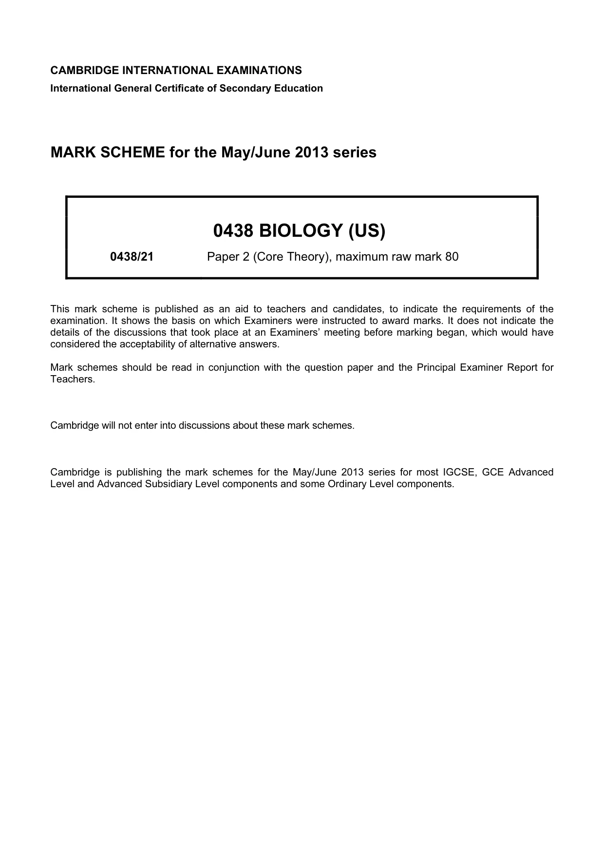 Mark scheme, page 1 of 13