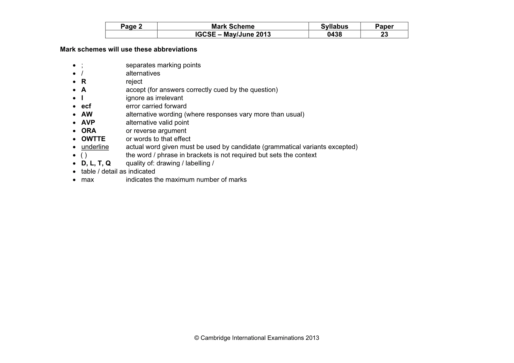 Mark scheme, page 2 of 10