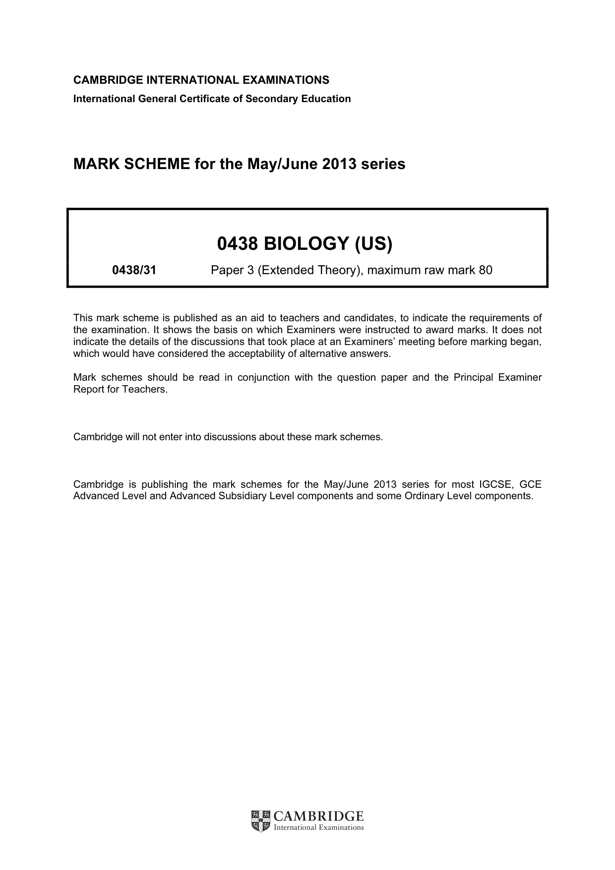 Mark scheme, page 1 of 10