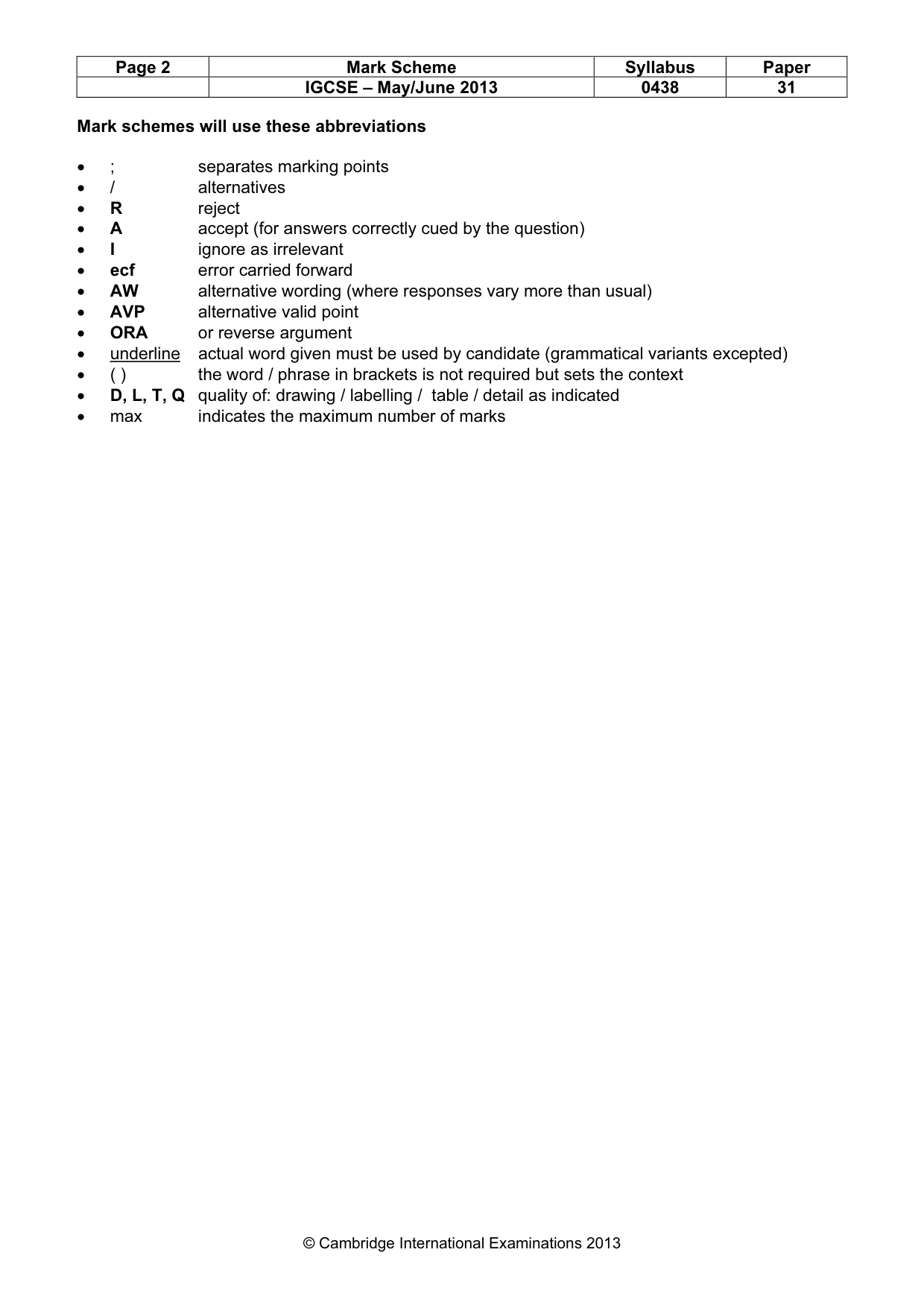 Mark scheme, page 2 of 10