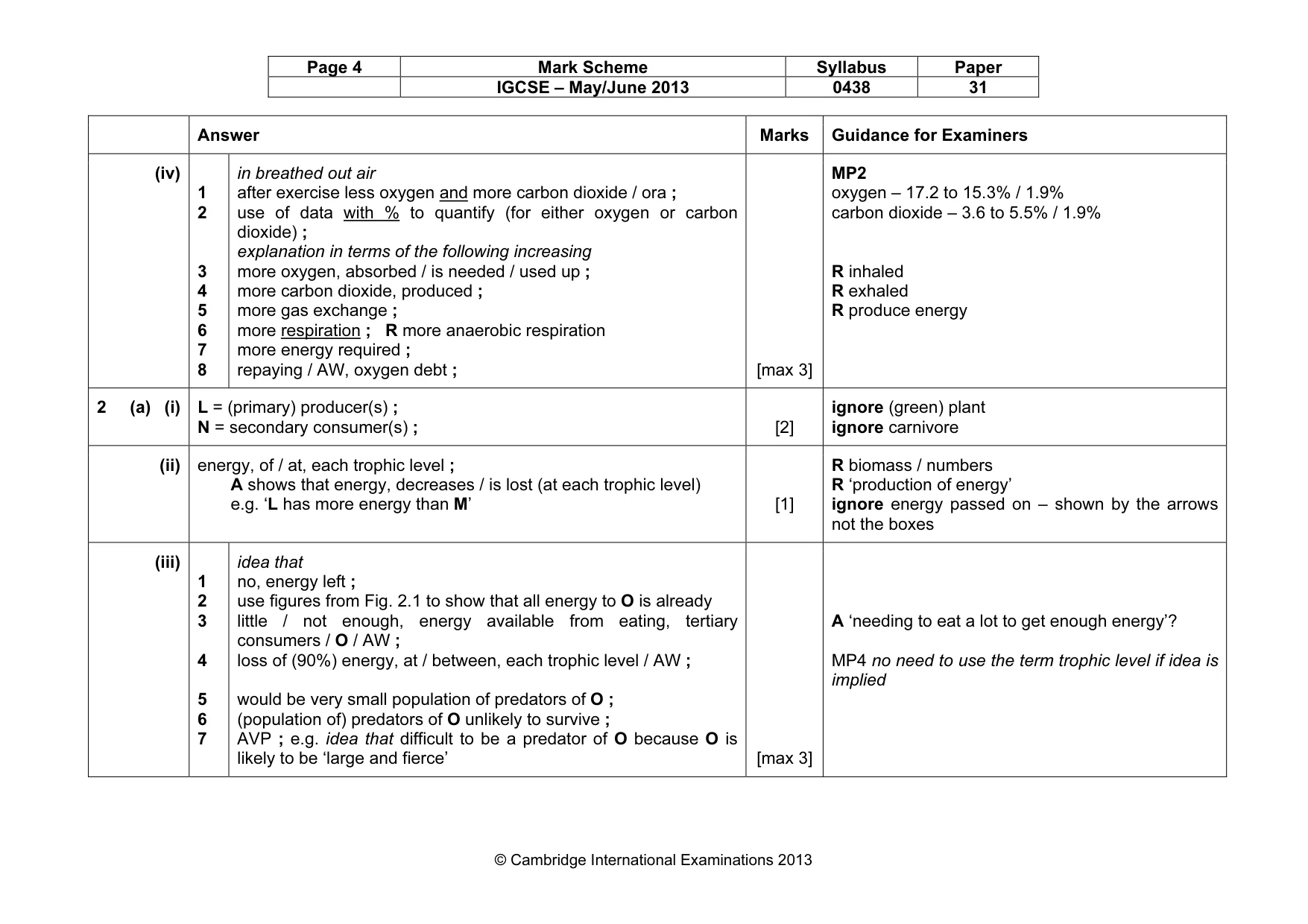 Mark scheme, page 4 of 10