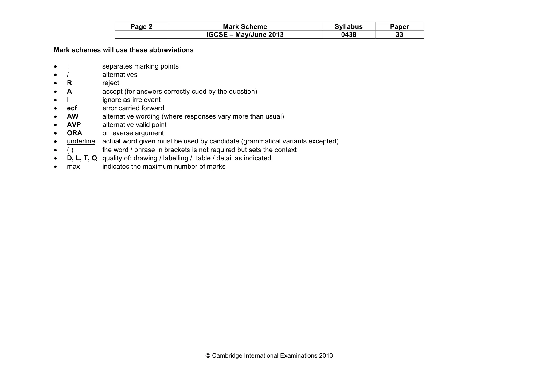 Mark scheme, page 2 of 11