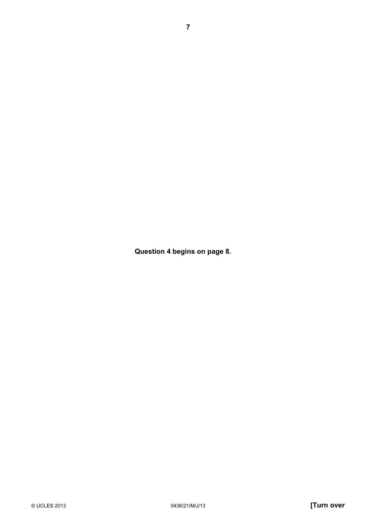 Cambridge IGCSE Biology (BES) 0438 2013 May/June Paper 2 · Variant 1 question paper, page 7 of 20