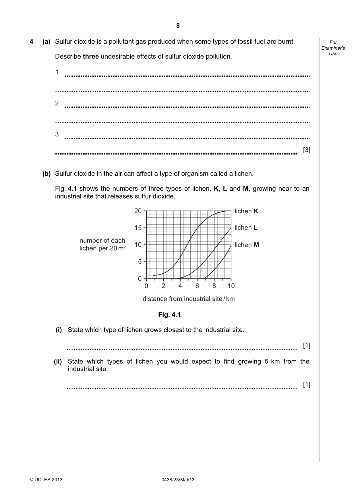 Cambridge IGCSE Biology (BES) 0438 2013 May/June Paper 2 · Variant 3 question paper, page 8 of 20