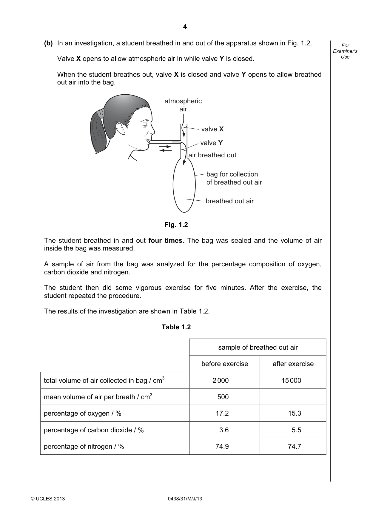 Cambridge IGCSE Biology (BES) 0438 2013 May/June Paper 3 · Variant 1 question paper, page 4 of 20