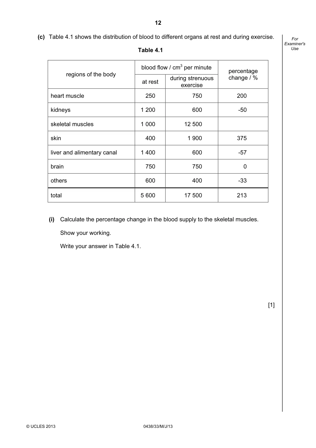 Cambridge IGCSE Biology (BES) 0438 2013 May/June Paper 3 · Variant 3 question paper, page 12 of 20