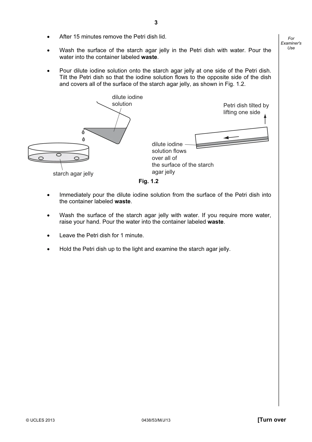 Cambridge IGCSE Biology (BES) 0438 2013 May/June Paper 5 · Variant 3 question paper, page 3 of 16