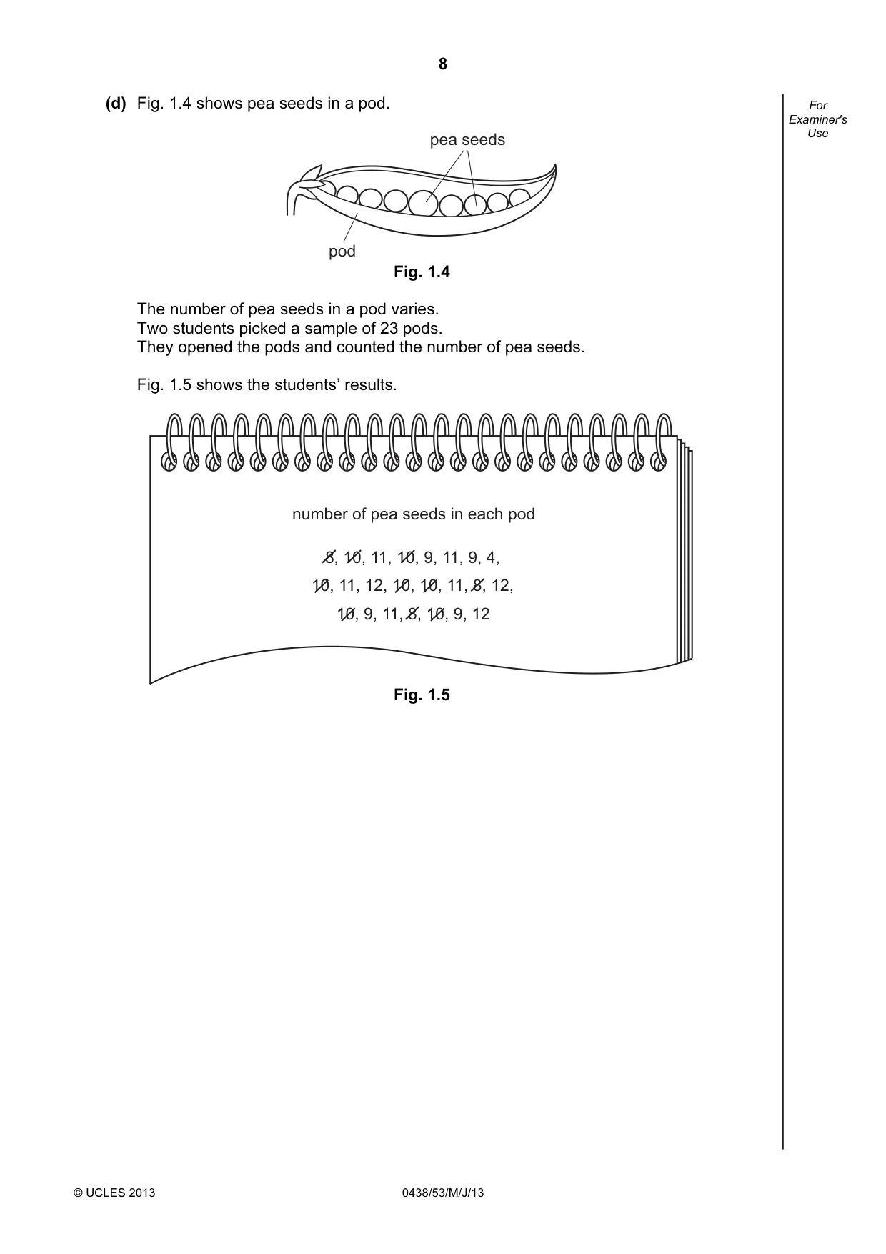 Cambridge IGCSE Biology (BES) 0438 2013 May/June Paper 5 · Variant 3 question paper, page 8 of 16