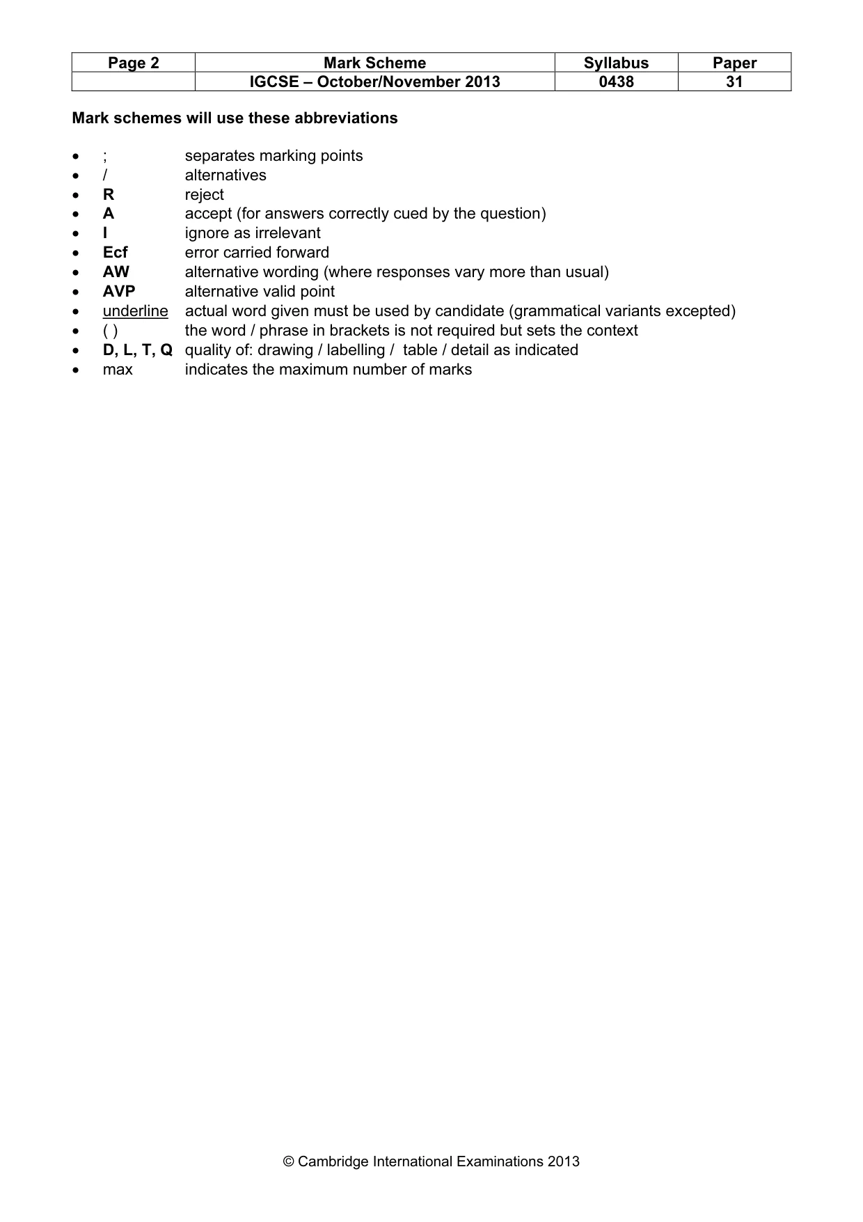 Mark scheme, page 2 of 11