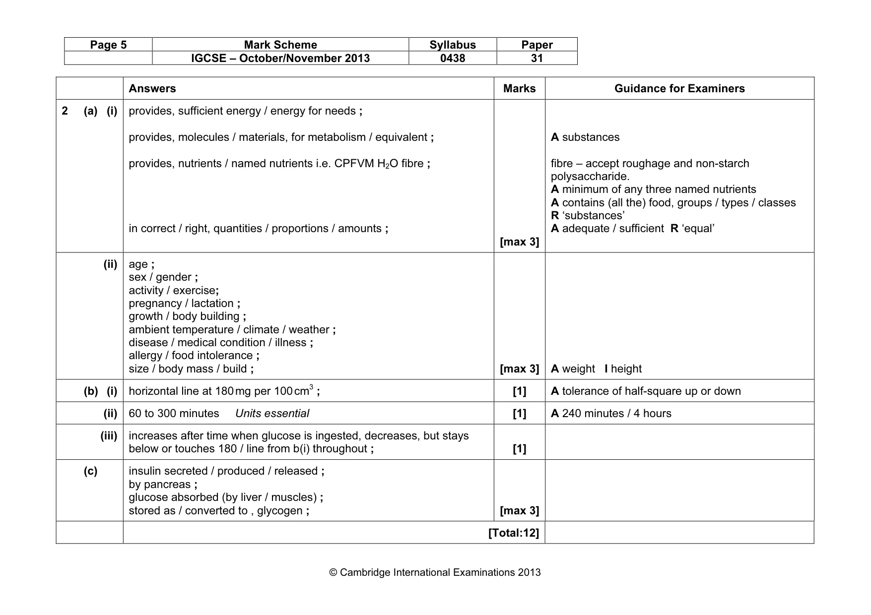Mark scheme, page 5 of 11
