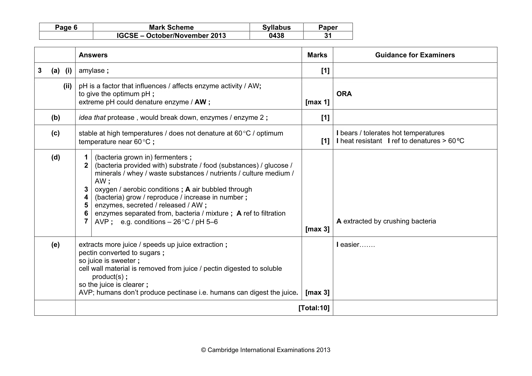 Mark scheme, page 6 of 11