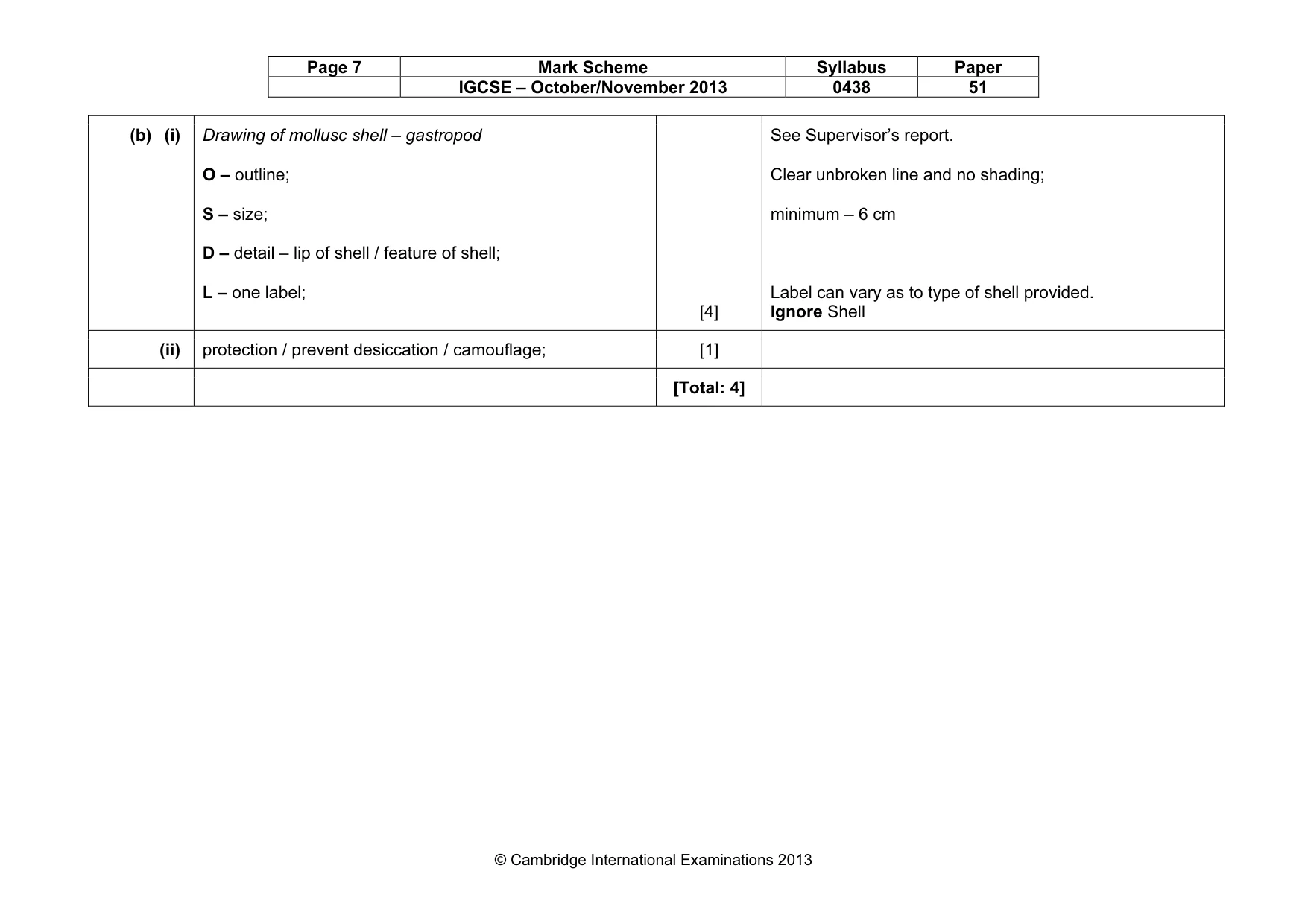 Mark scheme, page 7 of 7