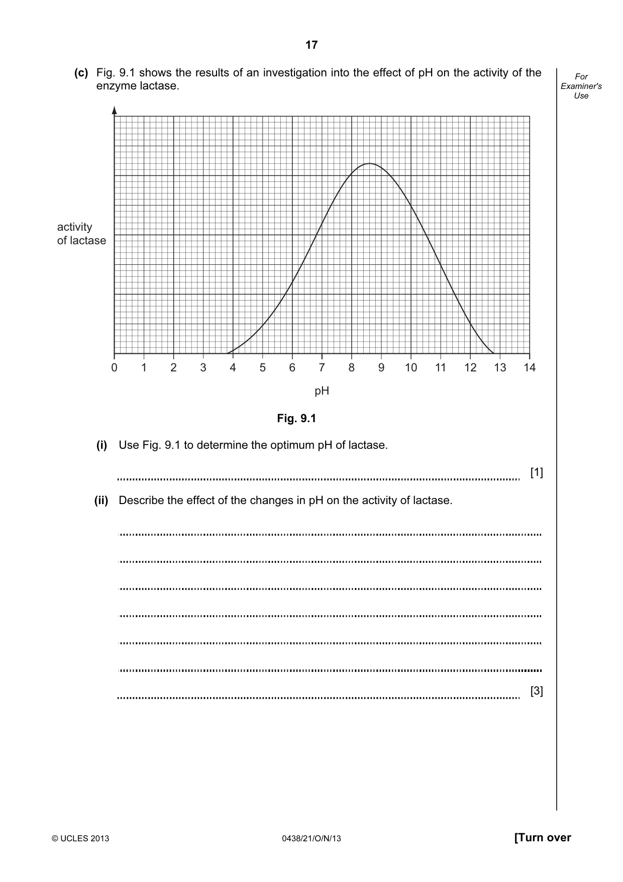 Cambridge IGCSE Biology (BES) 0438 2013 Oct/Nov Paper 2 · Variant 1 question paper, page 17 of 20