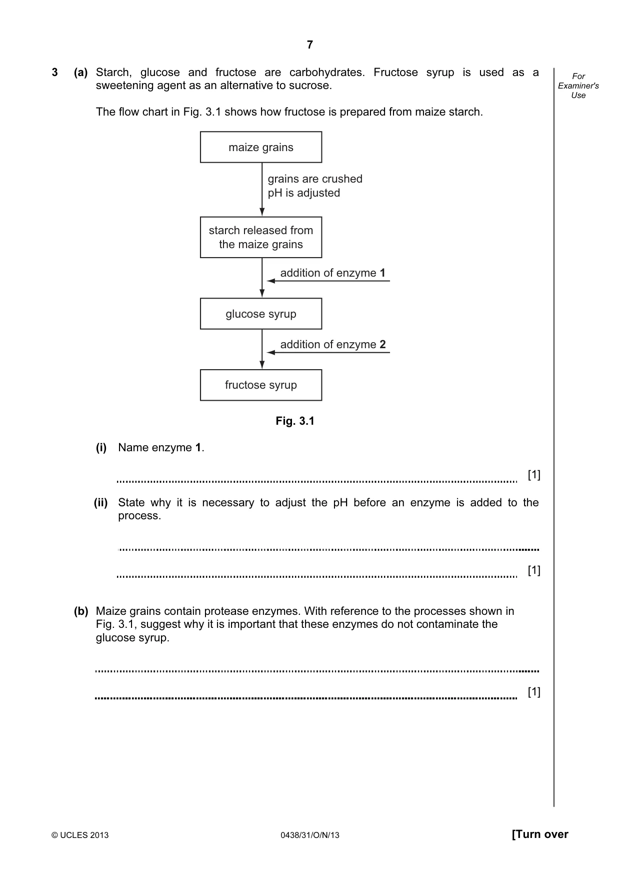 Cambridge IGCSE Biology (BES) 0438 2013 Oct/Nov Paper 3 · Variant 1 question paper, page 7 of 20
