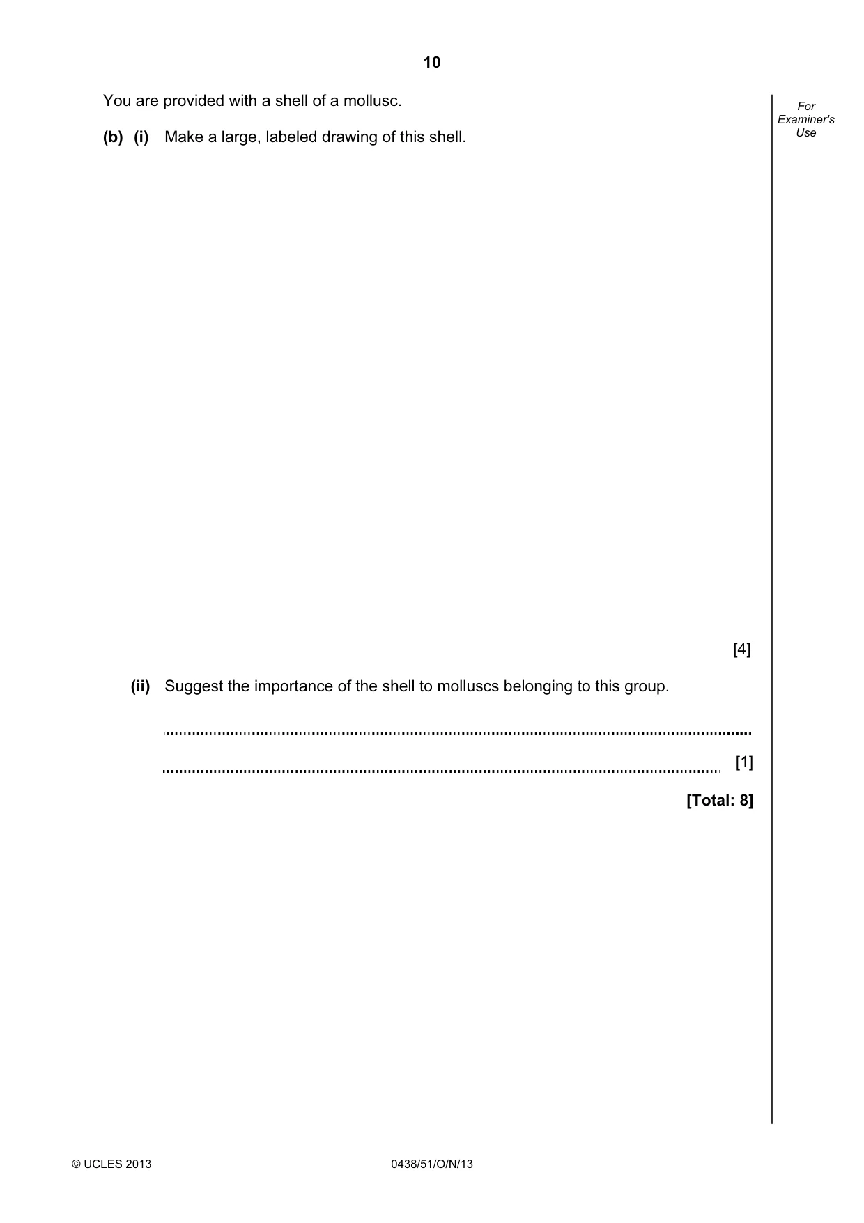Cambridge IGCSE Biology (BES) 0438 2013 Oct/Nov Paper 5 · Variant 1 question paper, page 10 of 12