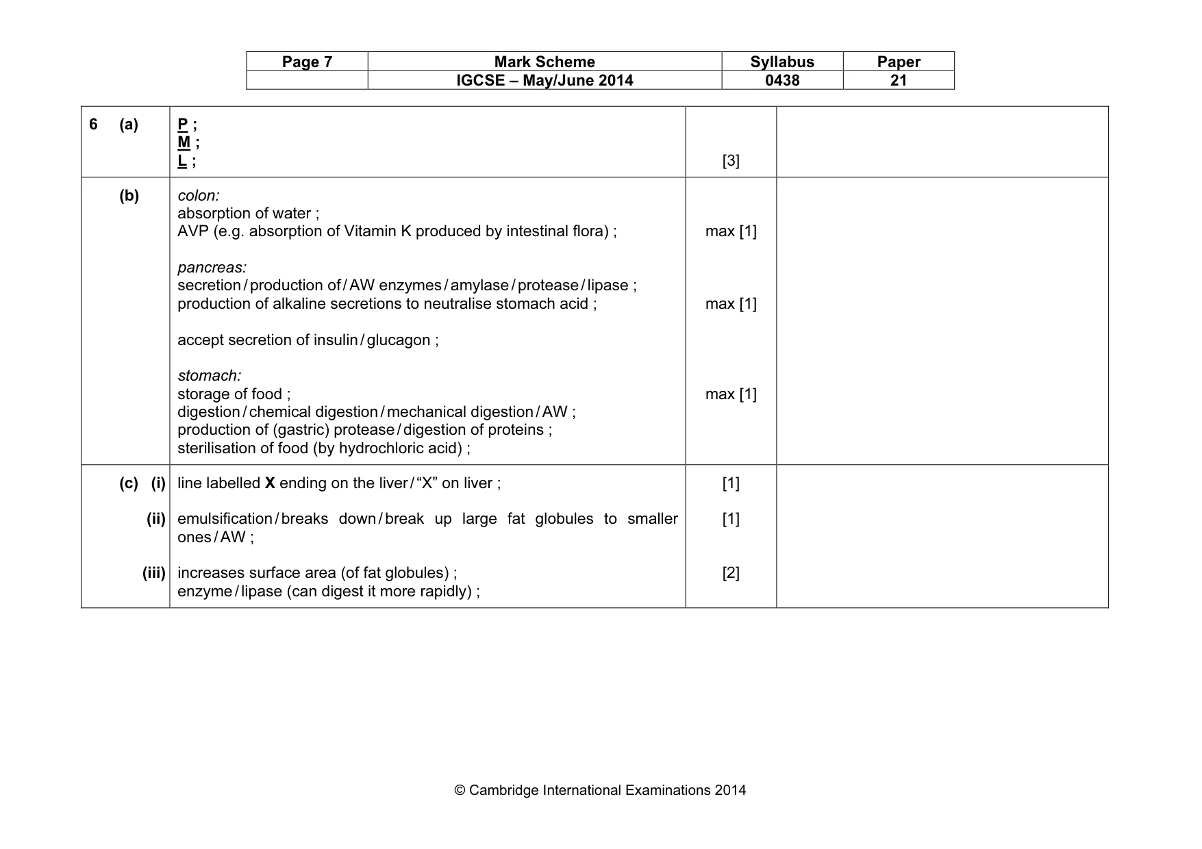Mark scheme, page 7 of 9