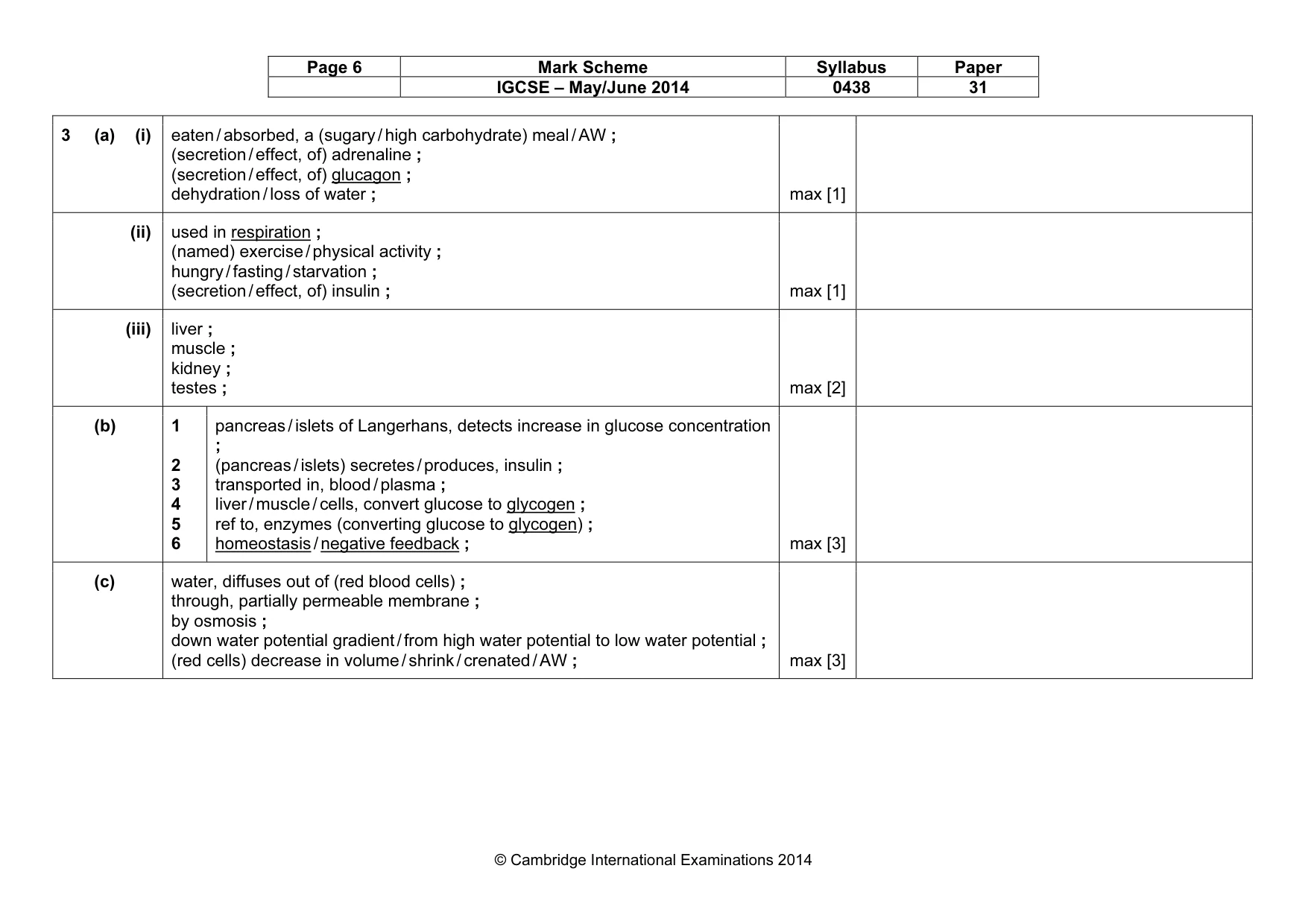 Mark scheme, page 6 of 10
