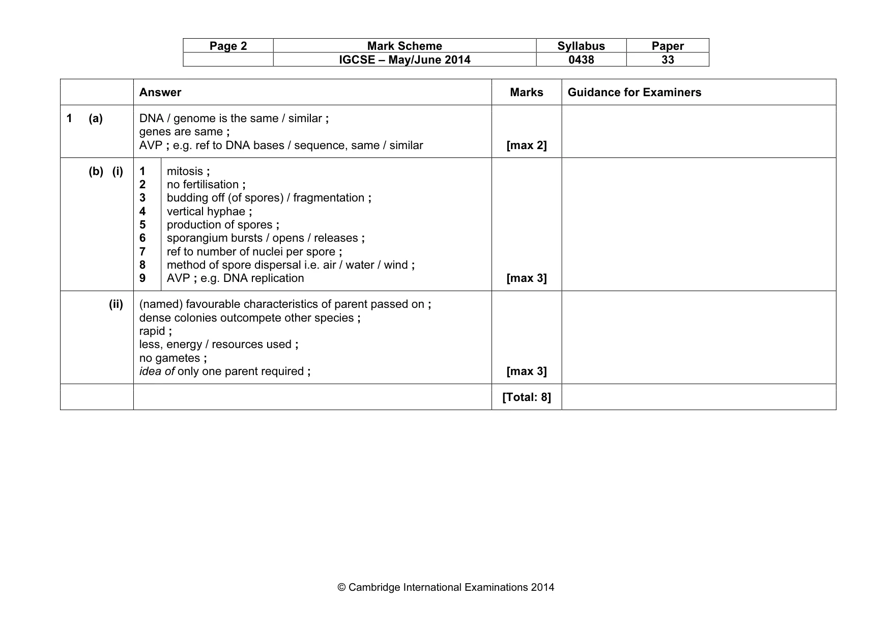 Mark scheme, page 2 of 9