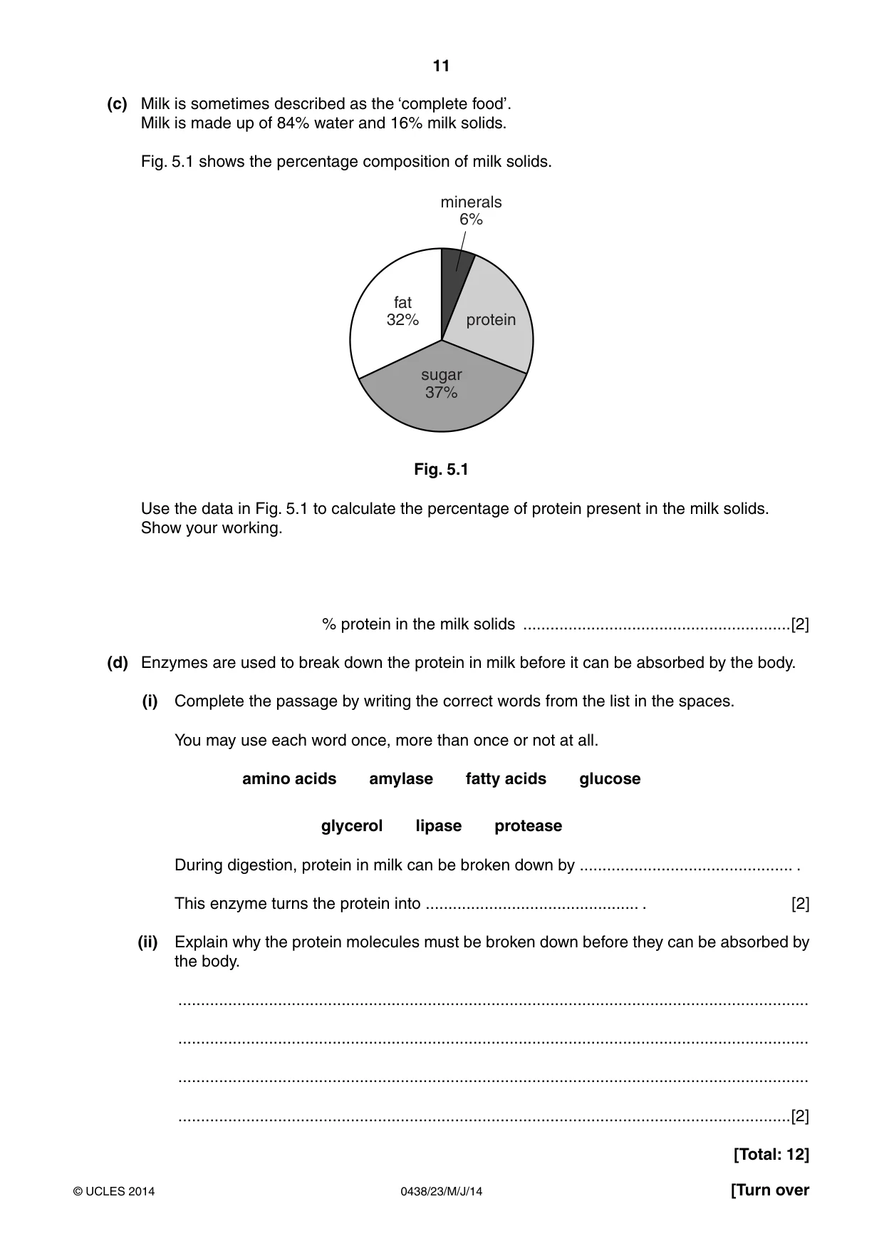 Cambridge IGCSE Biology (BES) 0438 2014 May/June Paper 2 · Variant 3 question paper, page 11 of 20