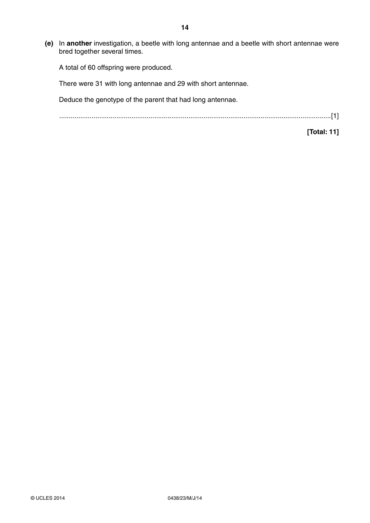 Cambridge IGCSE Biology (BES) 0438 2014 May/June Paper 2 · Variant 3 question paper, page 14 of 20