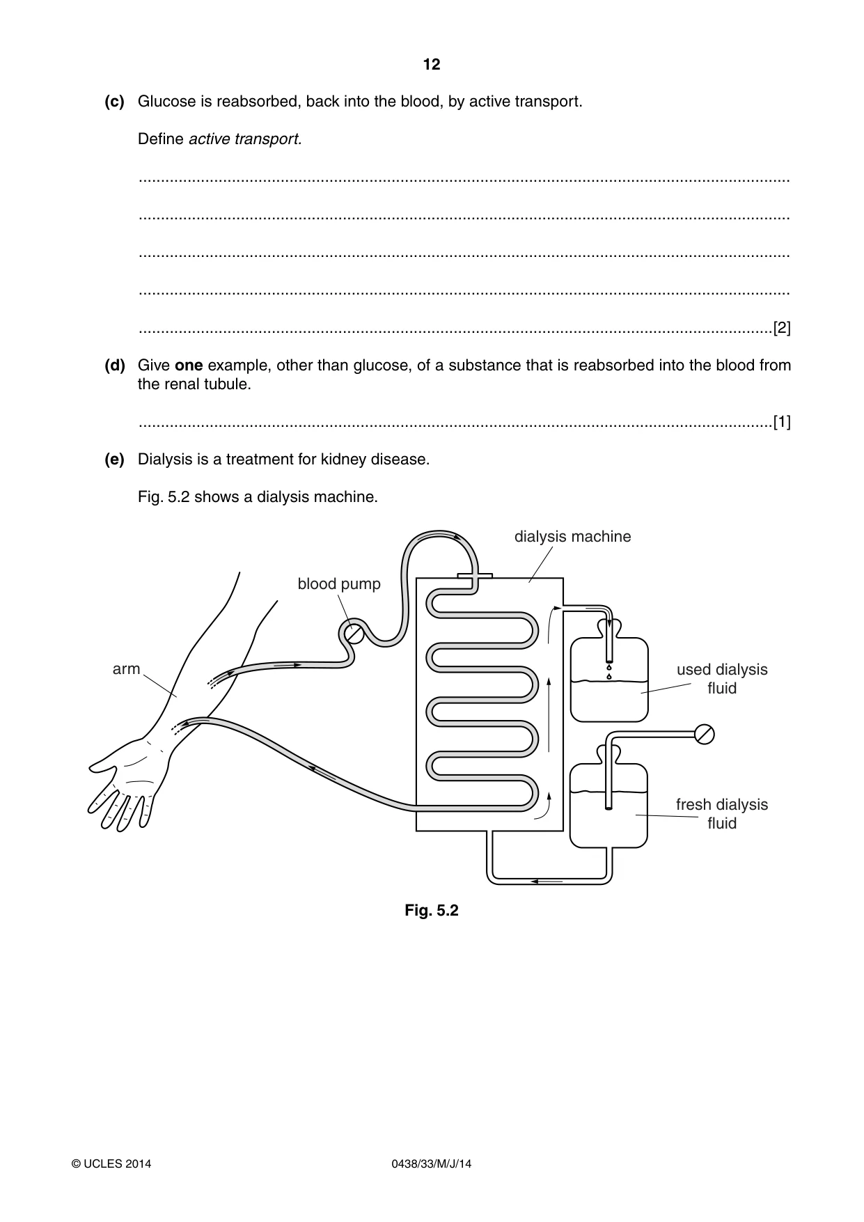 Cambridge IGCSE Biology (BES) 0438 2014 May/June Paper 3 · Variant 3 question paper, page 12 of 16