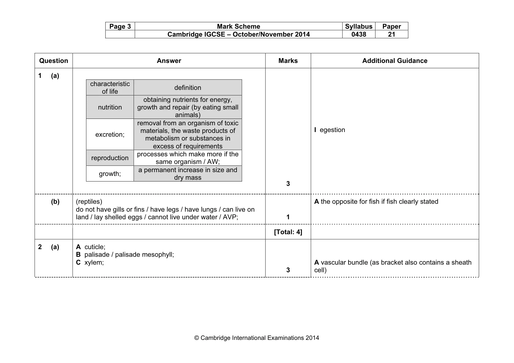 Mark scheme, page 3 of 10