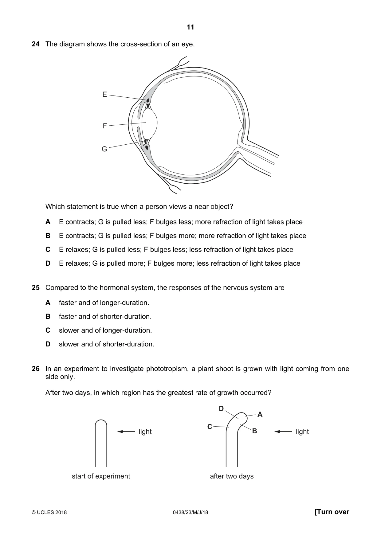 Cambridge IGCSE Biology (BES) 0438 2018 May/June Paper 2 · Variant 3 question paper, page 11 of 16