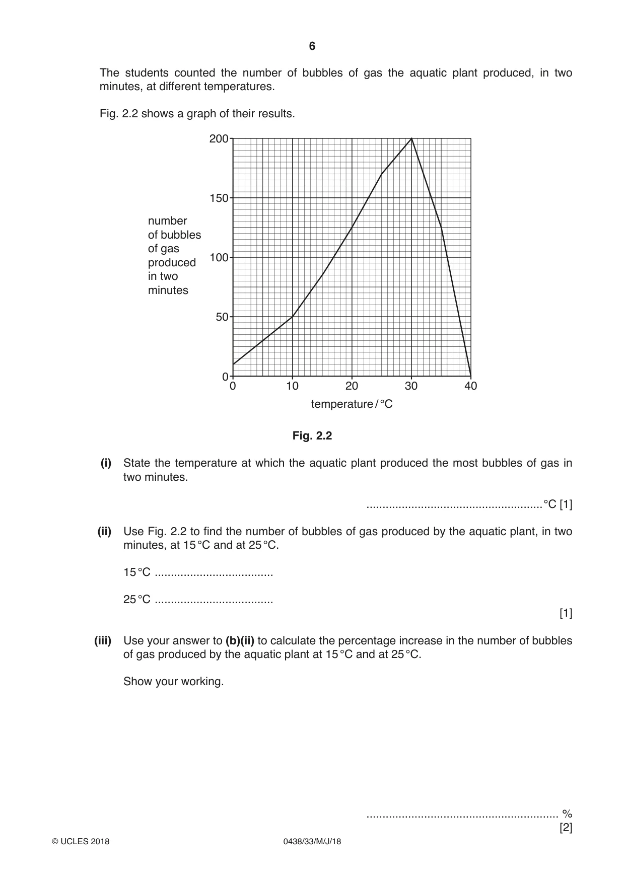 Cambridge IGCSE Biology (BES) 0438 2018 May/June Paper 3 · Variant 3 question paper, page 6 of 20