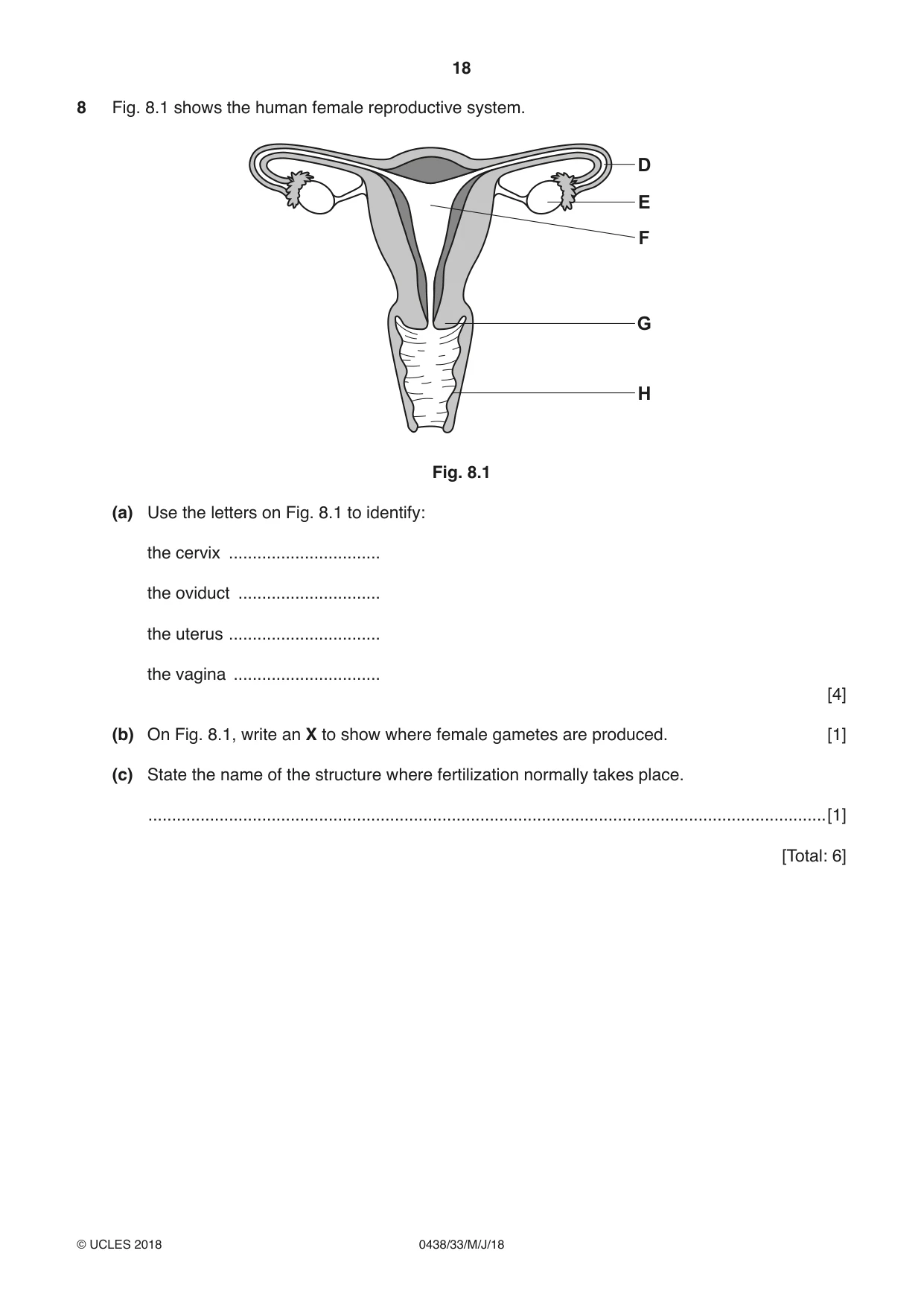 Cambridge IGCSE Biology (BES) 0438 2018 May/June Paper 3 · Variant 3 question paper, page 18 of 20