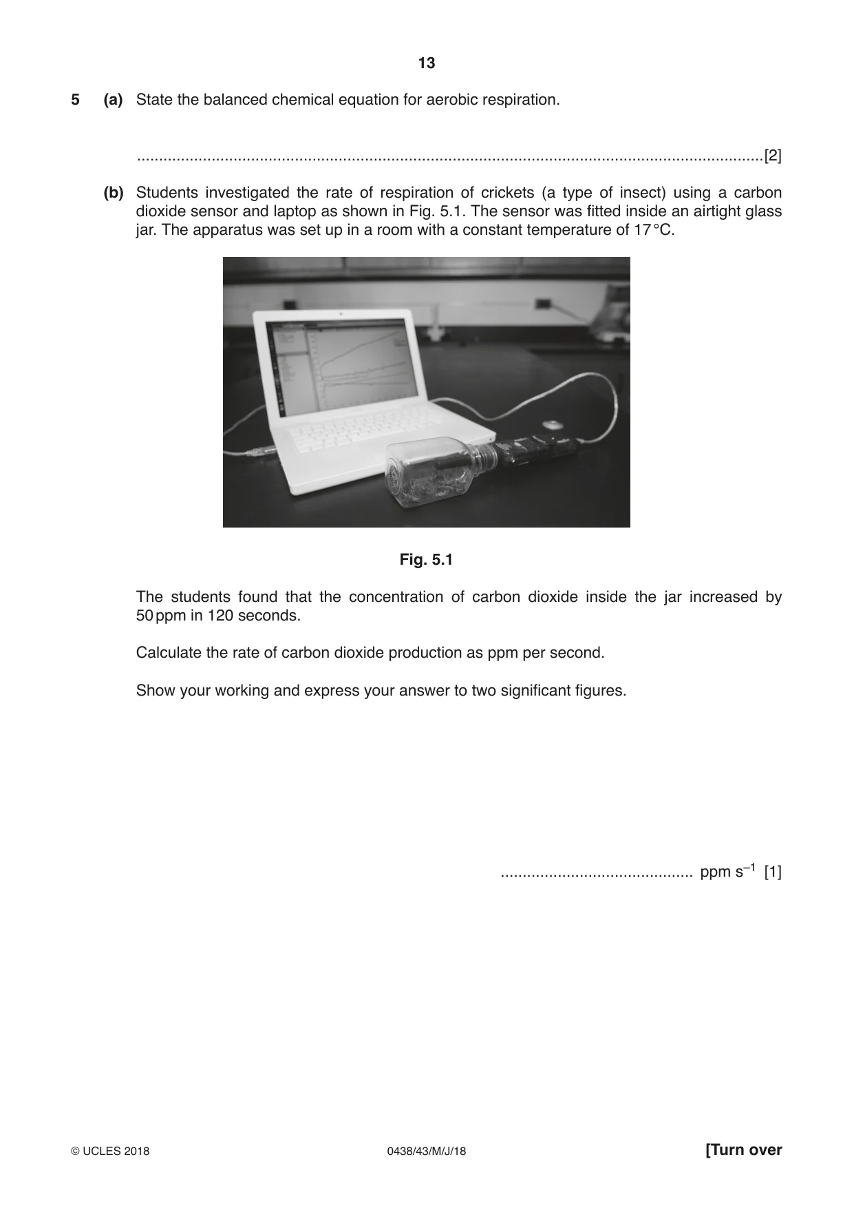 Cambridge IGCSE Biology (BES) 0438 2018 May/June Paper 4 · Variant 3 question paper, page 13 of 20