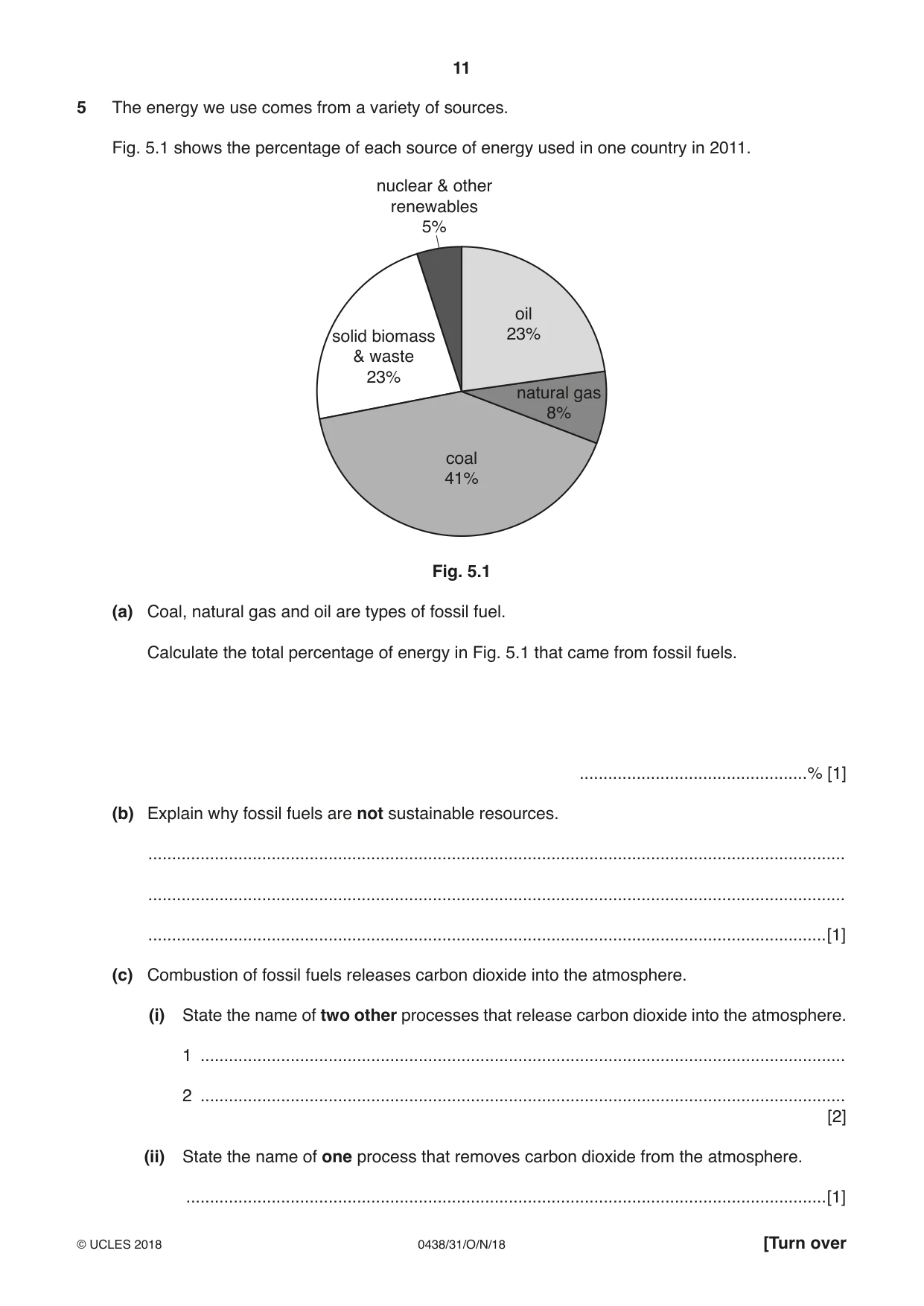 Cambridge IGCSE Biology (BES) 0438 2018 Oct/Nov Paper 3 · Variant 1 question paper, page 11 of 20