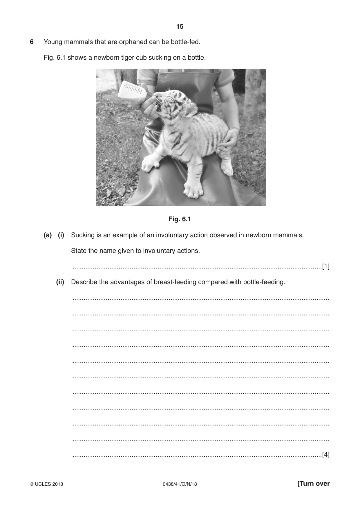 Cambridge IGCSE Biology (BES) 0438 2018 Oct/Nov Paper 4 · Variant 1 question paper, page 15 of 16