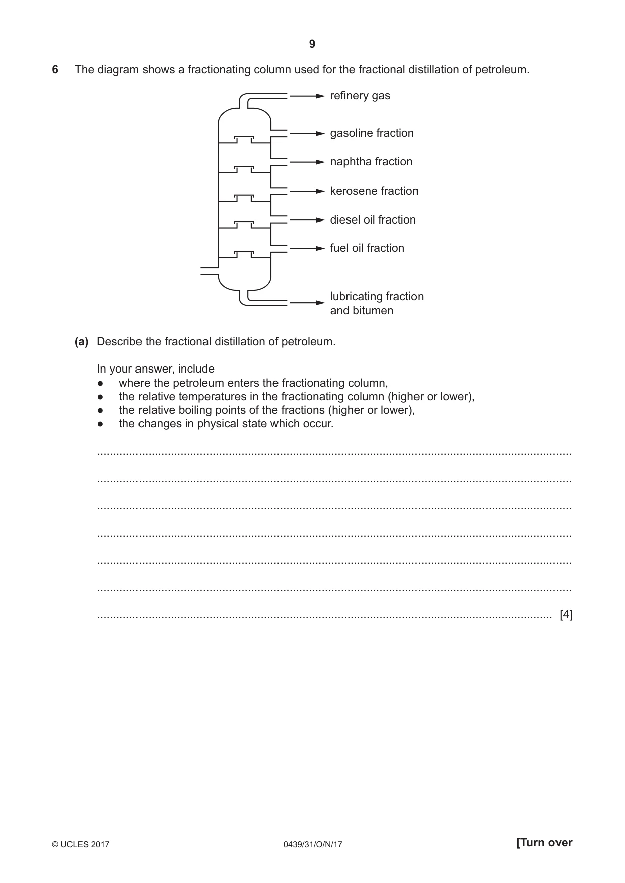 Cambridge IGCSE Chemistry (BES) 0439 2017 Oct/Nov Paper 3 · Variant 1 question paper, page 9 of 16