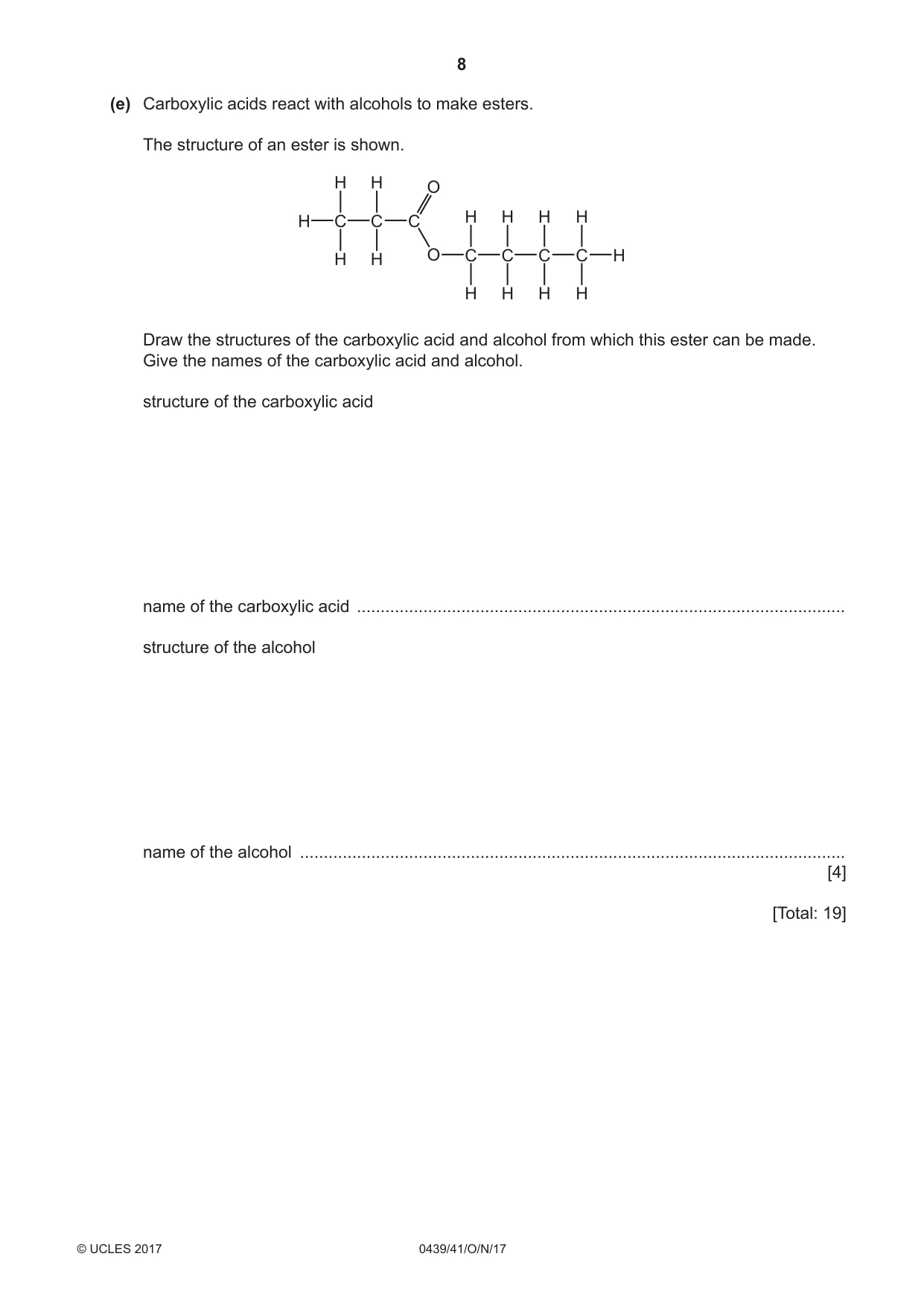 Cambridge IGCSE Chemistry (BES) 0439 2017 Oct/Nov Paper 4 · Variant 1 question paper, page 8 of 16
