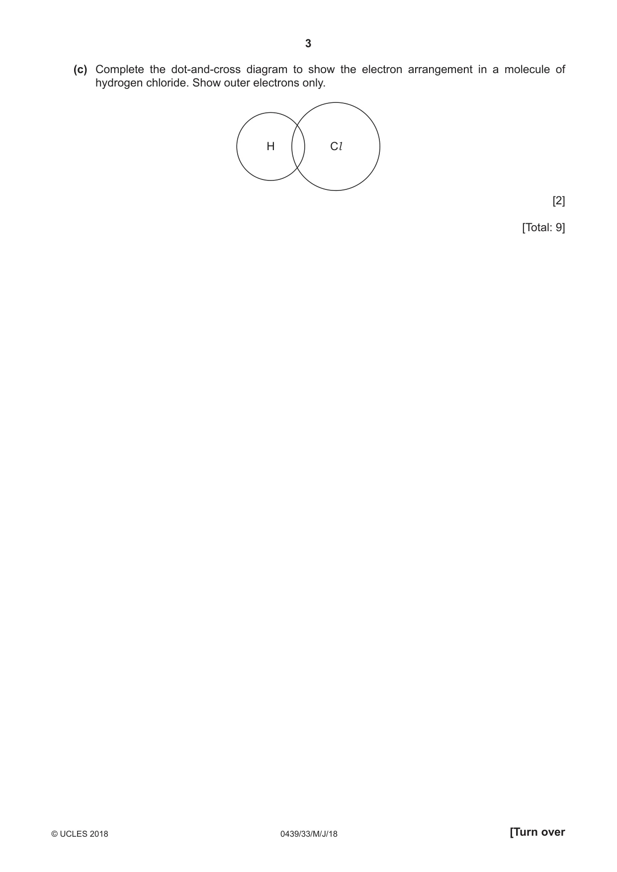 Cambridge IGCSE Chemistry (BES) 0439 2018 May/June Paper 3 · Variant 3 question paper, page 3 of 20
