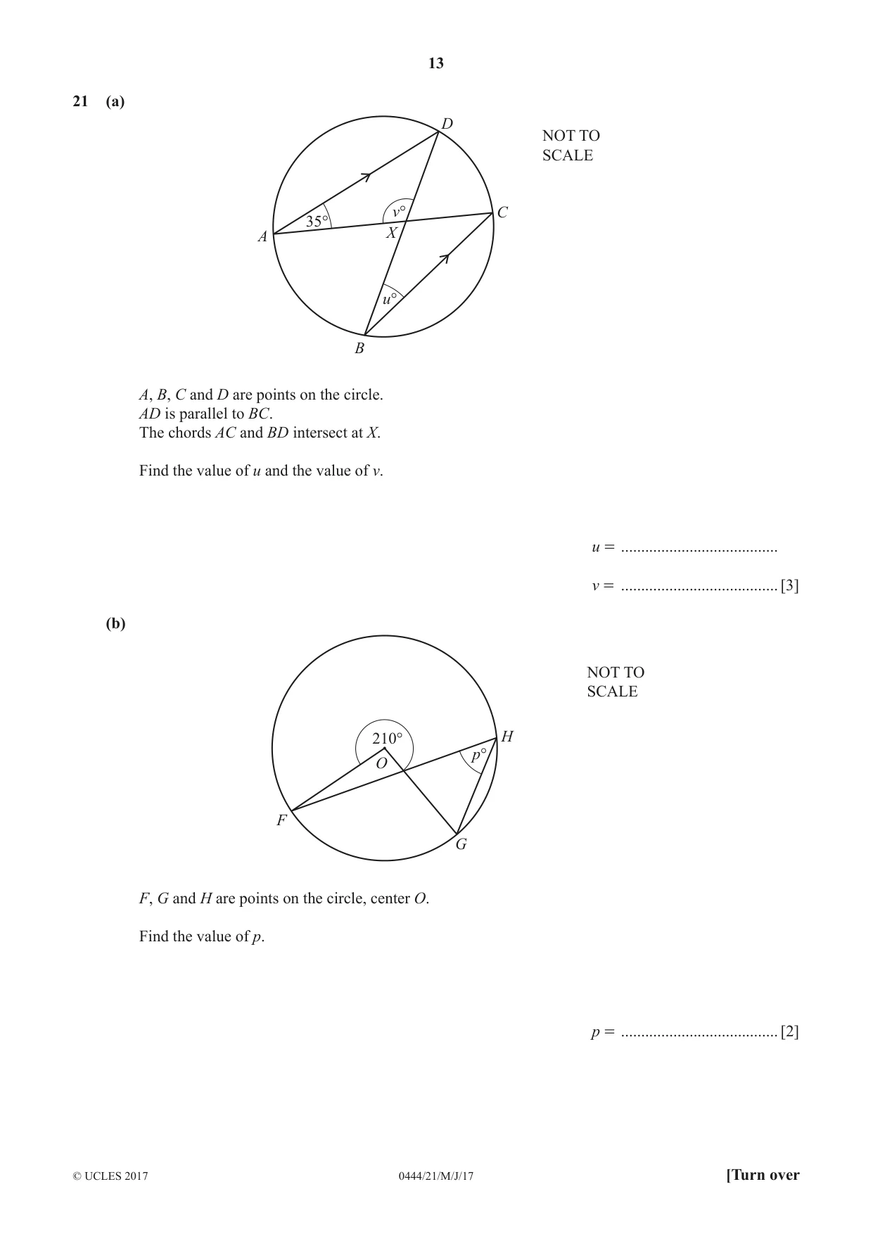 Cambridge IGCSE Mathematics (US) 0444 2017 May/June Paper 2 · Variant 1 question paper, page 13 of 16