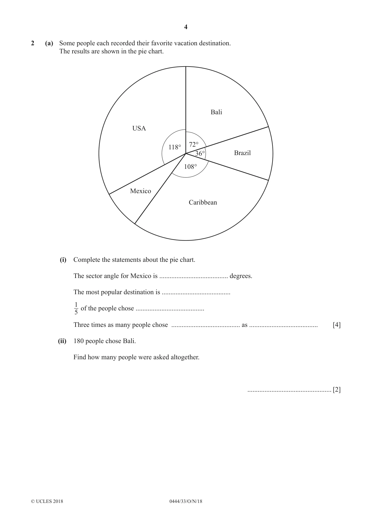 Cambridge IGCSE Mathematics (US) 0444 2018 Oct/Nov Paper 3 · Variant 3 question paper, page 4 of 16