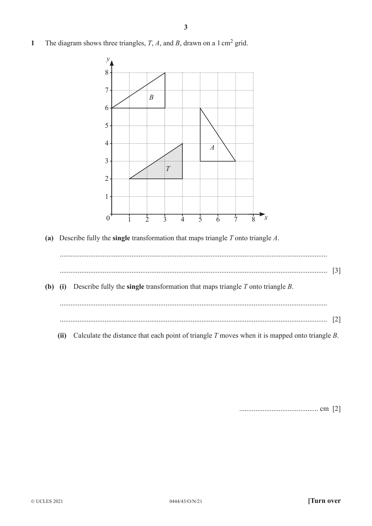 Cambridge IGCSE Mathematics (US) 0444 2021 Oct/Nov Paper 4 · Variant 3 question paper, page 3 of 20