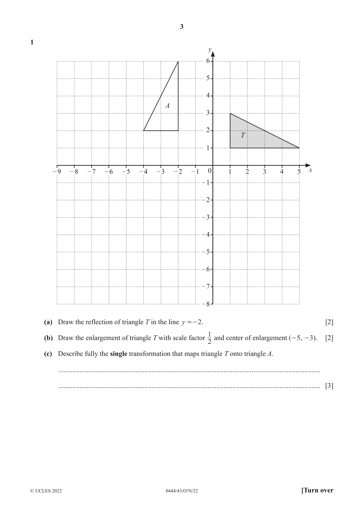 Cambridge IGCSE Mathematics (US) 0444 2022 Oct/Nov Paper 4 · Variant 3 question paper, page 3 of 20