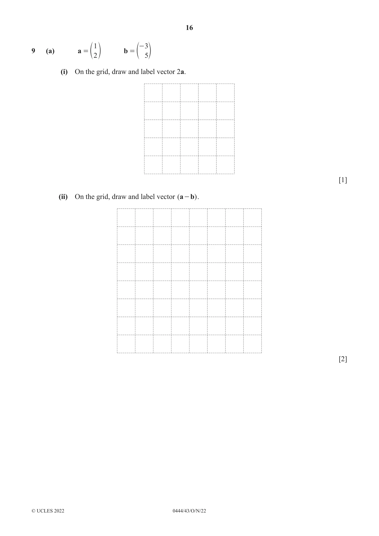 Cambridge IGCSE Mathematics (US) 0444 2022 Oct/Nov Paper 4 · Variant 3 question paper, page 16 of 20