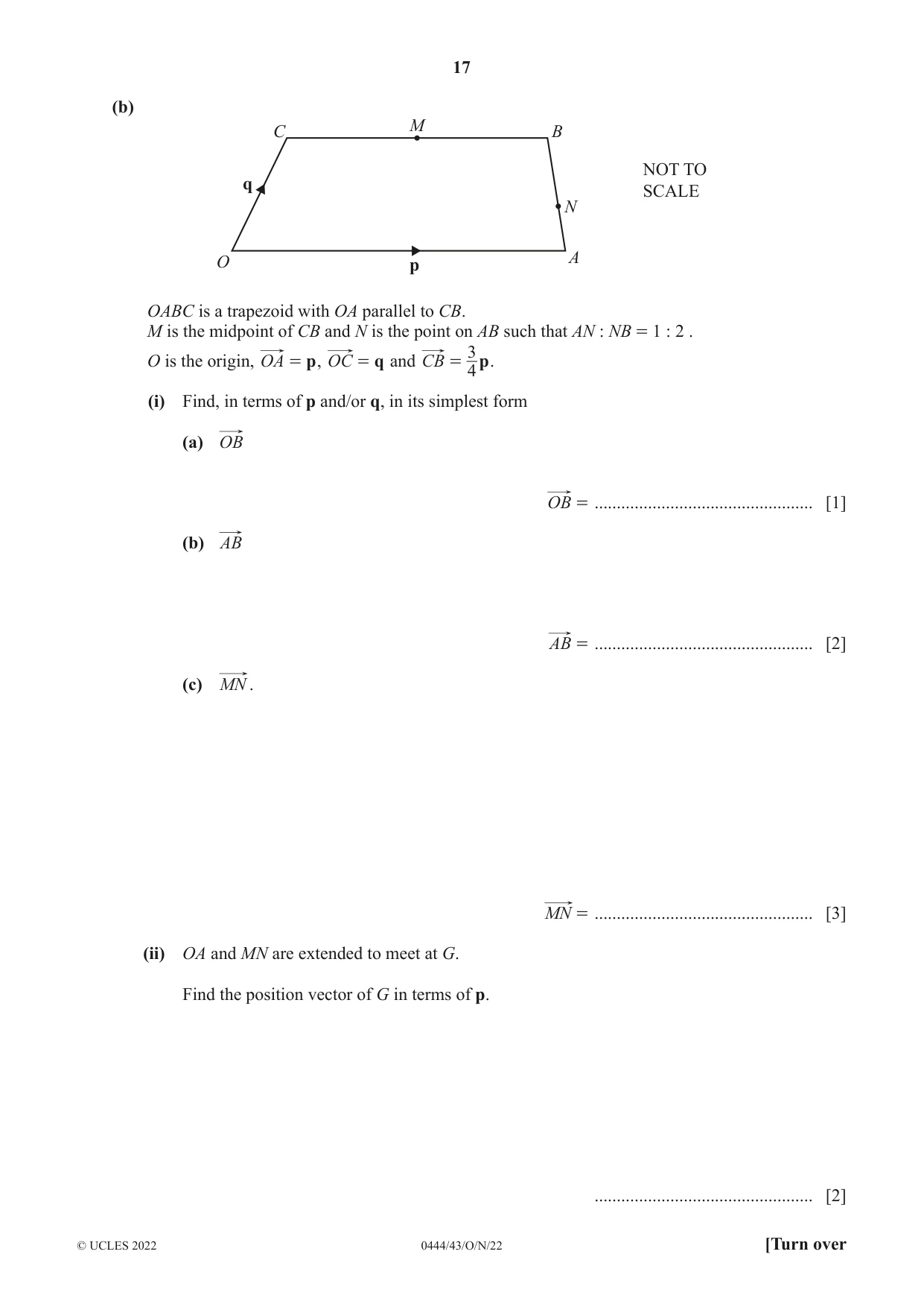 Cambridge IGCSE Mathematics (US) 0444 2022 Oct/Nov Paper 4 · Variant 3 question paper, page 17 of 20